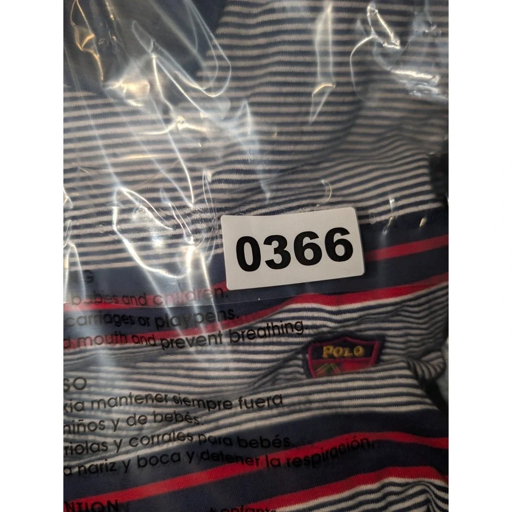 Vintage Polo Golf Ralph Lauren Striped Polo Shirt with‎ Crest Logo